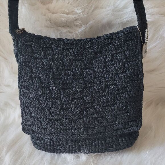 The Sak Black Crochet Shoulder Bag - Picture 2 of 7